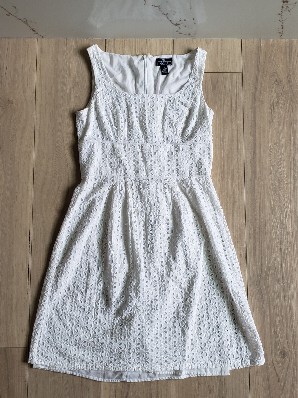White Eyelet A-Line Dress by Apt. 9
